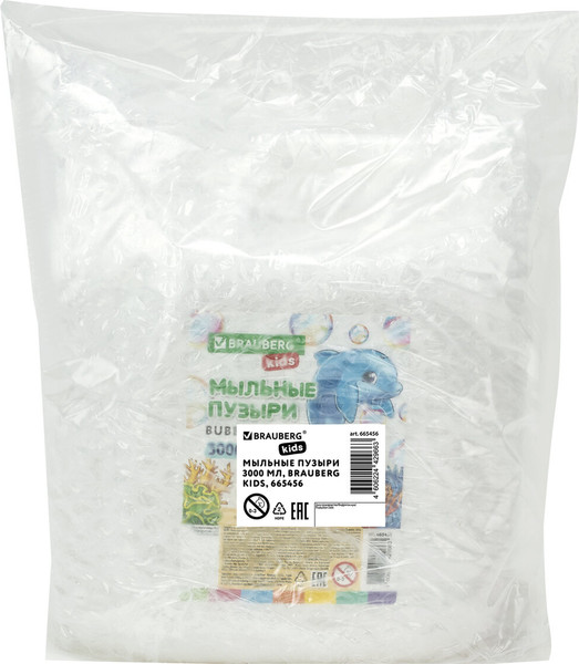 Изображение товара Раствор для мыльных пузырей Brauberg Kids / 665456 (3л)