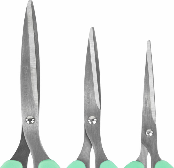 Изображение товара Набор ножниц канцелярских Brauberg Classic Pro / 272979 (3шт, мятный)