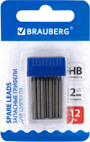 Изображение товара Набор грифелей для циркуля Brauberg 210805 (12шт)