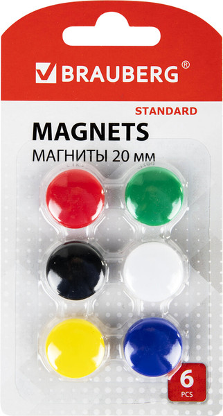 Изображение товара Набор магнитов Brauberg Standard / 237469 (6шт)