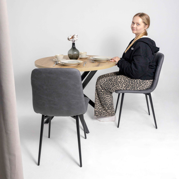 Изображение товара Стул Алвест AV 406-N (графитовая замша Kiprus 13/черный)