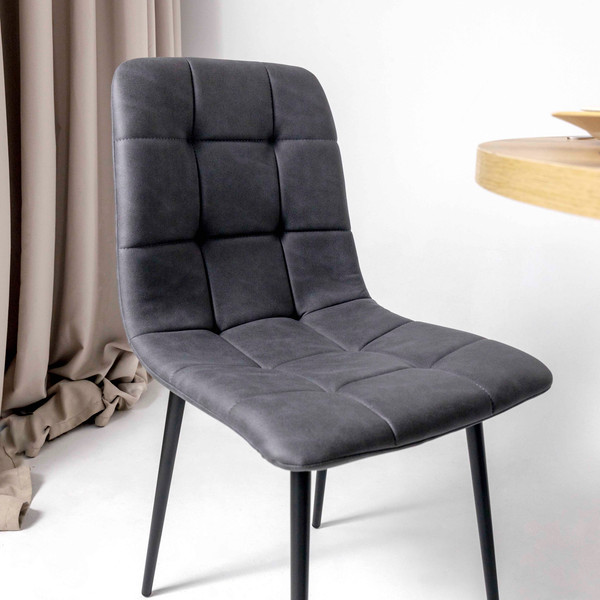 Изображение товара Стул Алвест AV 406-N (графитовая замша Kiprus 13/черный)