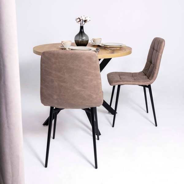 Изображение товара Стул Алвест AV 406-N (песочная замша Kiprus 03/черный)