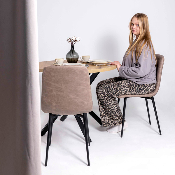 Изображение товара Стул Алвест AV 406-N (песочная замша Kiprus 03/черный)