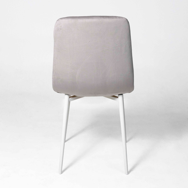 Изображение товара Стул Алвест AV 406-N (светло-серый бархат H-09/белый)