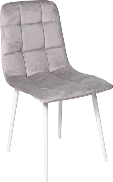 Изображение товара Стул Алвест AV 406-N (светло-серый бархат H-09/белый)