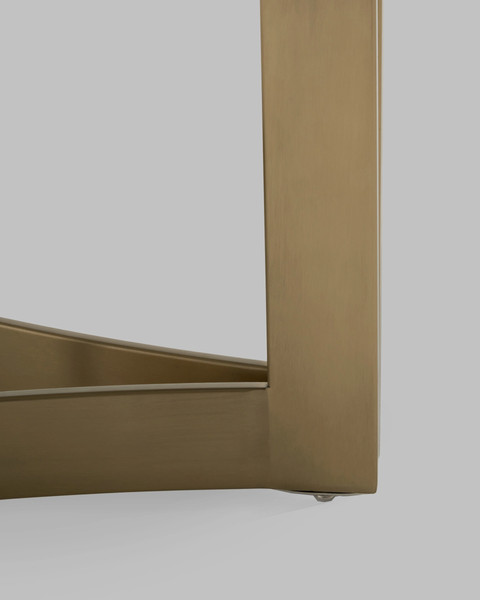 Изображение товара Журнальный столик Stool Group Кассия 90x90 / ECT-292-BRCGS-white 333-2 (светлая керамика/сталь шампань)