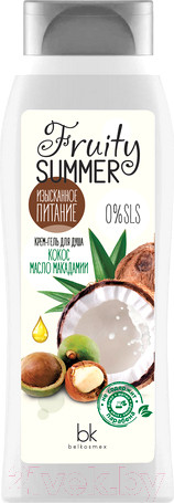 Изображение товара Гель для душа BelKosmex Fruity Summer изысканное питание кокос масло макадамии (500г)