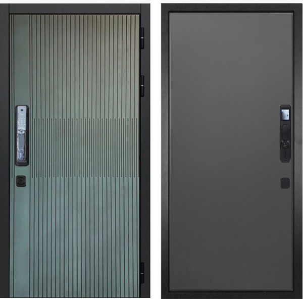 Изображение товара Входная дверь ГРАНИТ Бриони Смарт 77 графит нубук (86x205, правая)