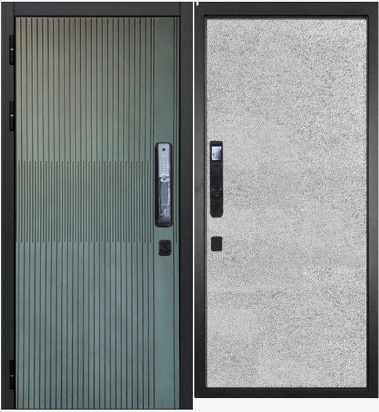 Изображение товара Входная дверь ГРАНИТ Бриони Смарт 77-1 бетон светлый (96x207, левая)