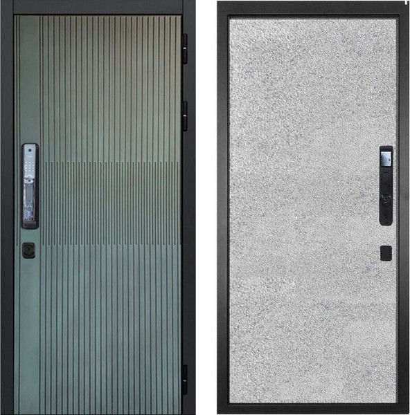 Изображение товара Входная дверь ГРАНИТ Бриони Смарт 77-1 бетон светлый (86x205, правая)