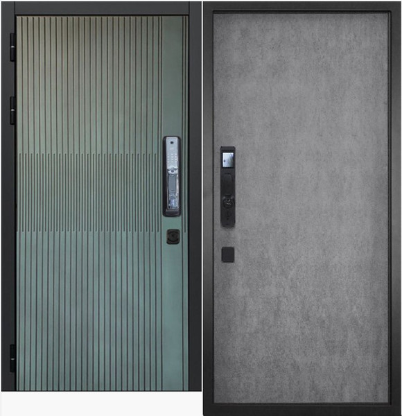 Изображение товара Входная дверь ГРАНИТ Бриони Смарт 77-1 бетон невский (96x207, левая)