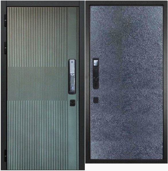 Изображение товара Входная дверь ГРАНИТ Бриони Смарт 77-1 бетон темный (86x205, левая)