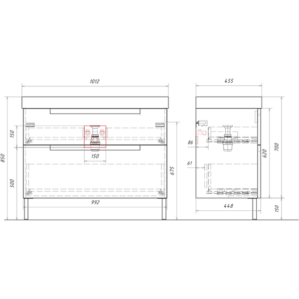 Изображение товара Тумба с умывальником Aqwella VAN01102N+4610119205232
