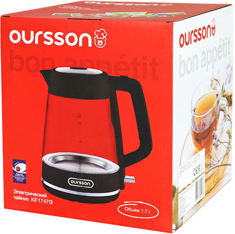 Изображение товара Электрочайник Oursson KE1747G/BL
