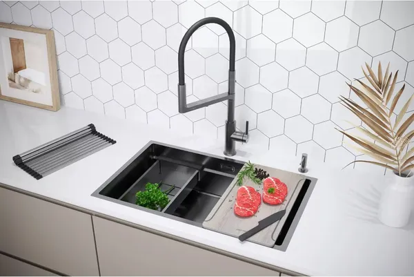 Изображение товара Мойка кухонная Paulmark PM707445-GM