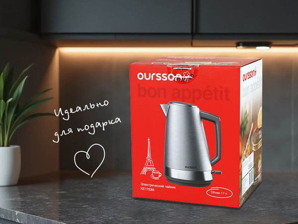 Изображение товара Электрочайник Oursson KE1753M/SS