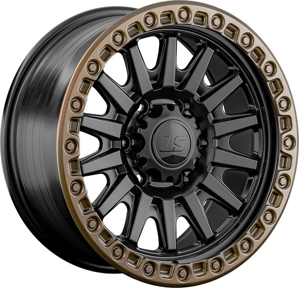 Изображение товара Литой диск LS wheels FlowForming RC90 17x9" 6x139.7мм DIA 106.1мм ET 20мм BKS+BZSDSL