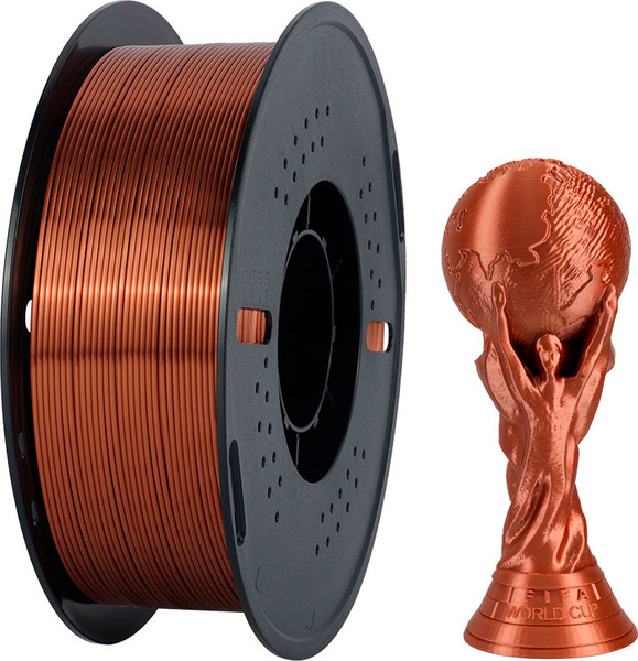 Изображение товара Пластик для 3D-печати Kingroon PLA Silk Copper 1.75mm / NSC005 (1кг)