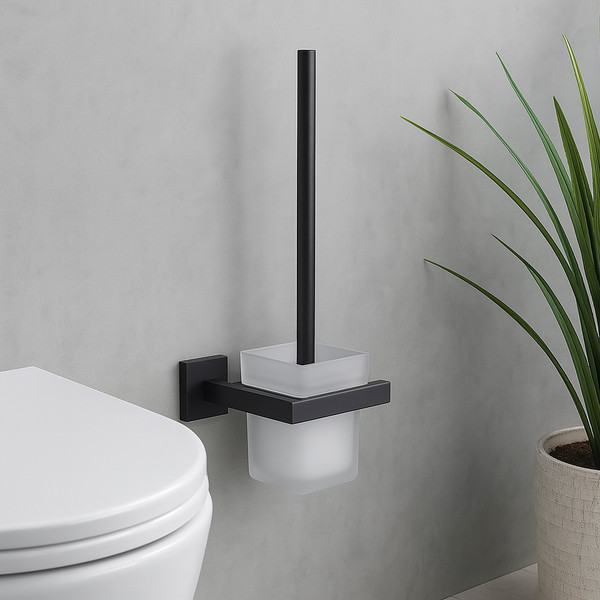 Изображение товара Набор аксессуаров для ванной и туалета Lauter 21SH71062 + 21SH71052 + 21SH71102 + 21SH71092 + 21SH71112 (Matt Black, 5 предметов)