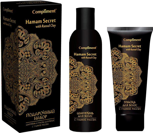 Изображение товара Набор косметики для волос Compliment Argana Hamam №129 Шампунь 250мл+Маска 200мл