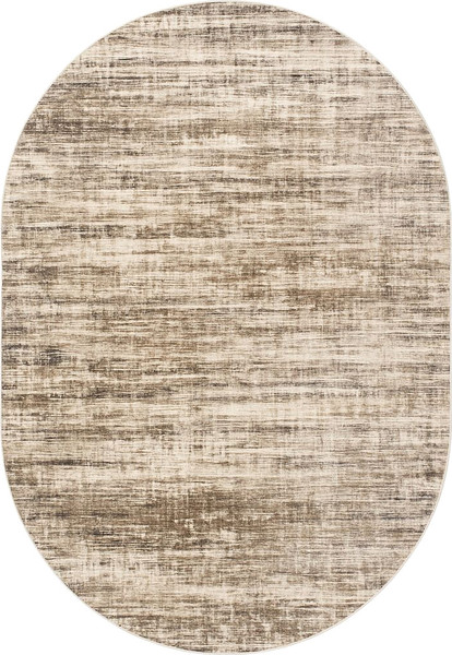 Изображение товара Коврик Radjab Carpet Бьянка Овал D060A / 10613 (1.2x1.8, Cream Shirink/Vizon Fdy)
