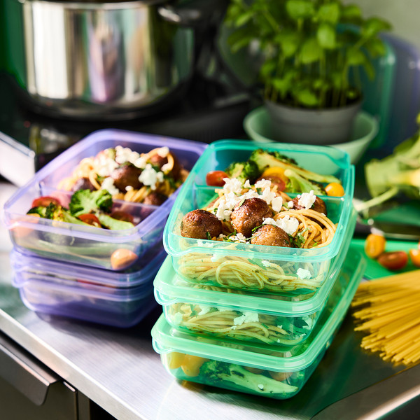 Изображение товара Набор контейнеров Ikea Прута 605.967.09 (2шт, сиреневый/зеленый)