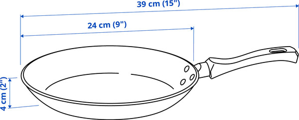 Изображение товара Сковорода Ikea Таггай 405.811.53 (черный)
