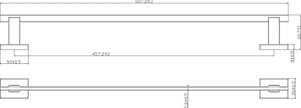 Изображение товара Набор аксессуаров для ванной Lauter 21TS1017 + 21TS1015 (Chrome, 2 предмета)