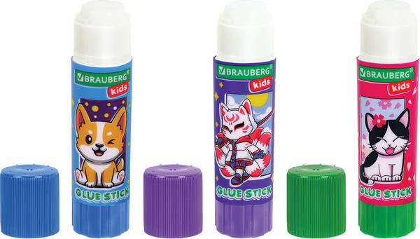 Изображение товара Клей-карандаш Brauberg Kids. Anime / 272471 (3шт)