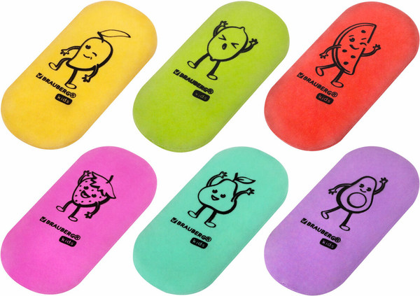 Изображение товара Набор ластиков Brauberg Kids. Fruits / 272669 (6шт)