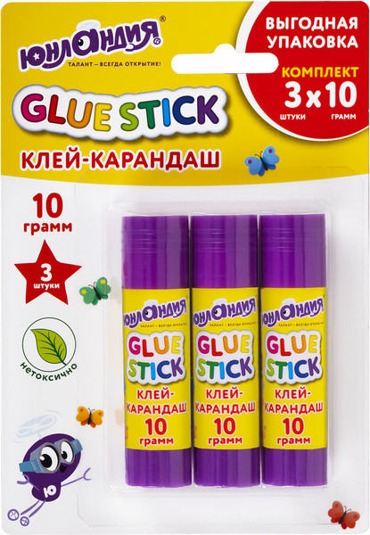 Изображение товара Клей-карандаш Юнландия 271943 (3шт)