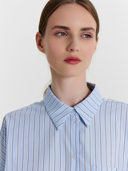 Изображение товара Блузка Mark Formelle 122976 (р.170-92/96-98/102, широкая голубая полоска-1)