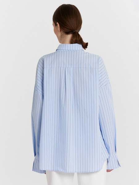 Изображение товара Блузка Mark Formelle 122976 (р.170-92/96-98/102, широкая голубая полоска-1)