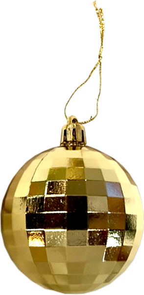 Изображение товара Набор шаров новогодних Золотая сказка 592484 (4шт, золотистый)