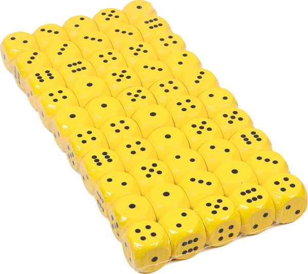 Изображение товара Набор кубиков для настольной игры Sima-Land 10502146 (50шт, желтый)