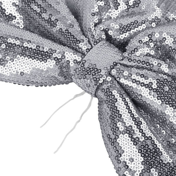 Изображение товара Елочная игрушка Золотая сказка Бант с пайетками / 592481 (серебристый)