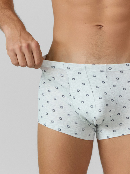 Изображение товара Комплект мужских трусов Mark Formelle 411122-4 (р.90-100, узор на меланже/камень/беж узор на черном/коричневый)