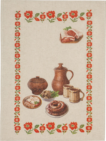 Изображение товара Набор полотенец Pole Kvetak (Беларускі лён) 45x60 22с145-ШР+К/п.р/фкор (2 Белорусская кухня-3)