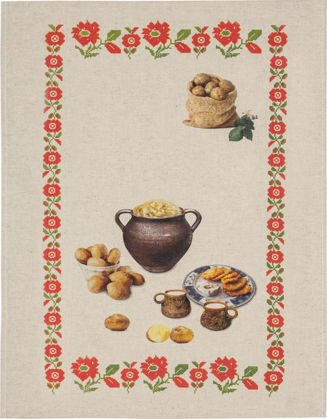 Изображение товара Набор полотенец Pole Kvetak (Беларускі лён) 45x60 22с145-ШР+К/п.р/фкор (2 Белорусская кухня-3)