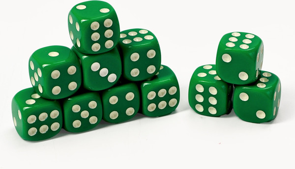 Изображение товара Набор кубиков для настольной игры Sima-Land 10613132 (50шт, зеленый)