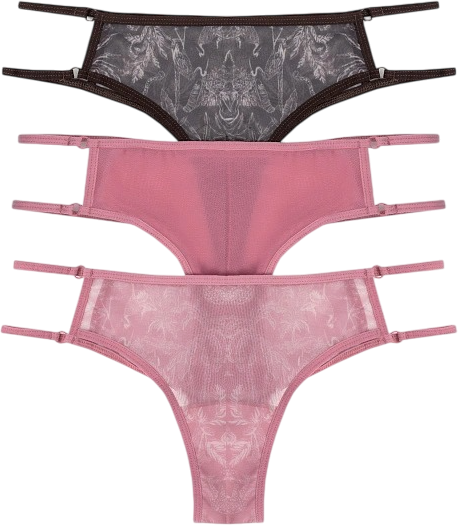 Изображение товара Комплект женских трусов Mark Formelle 412438-3 (р.102, веточки на розовом)