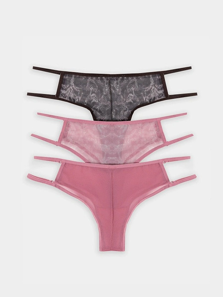 Изображение товара Комплект женских трусов Mark Formelle 412438-3 (р.102, веточки на розовом)