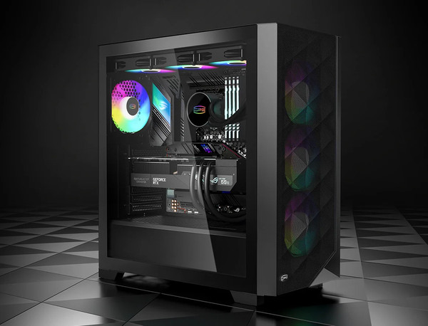 Изображение товара Корпус для компьютера PCCooler C3D510 BK ARGB (C3D510-BKP3-GL) (черный, без БП)