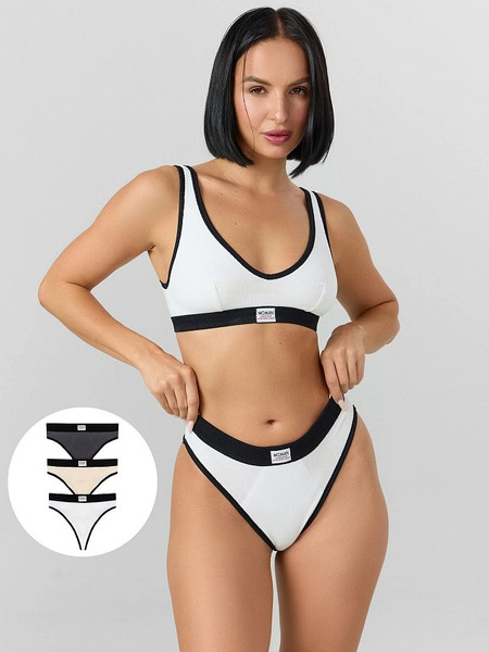 Изображение товара Комплект женских трусов Mark Formelle 412492-3 (р.98, графит/декор)