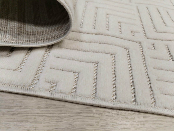 Изображение товара Ковер Radjab Carpet Сканди Сизаль Прямоугольник 10658A / 12286 (1.6x2.3, Krem/Krem)