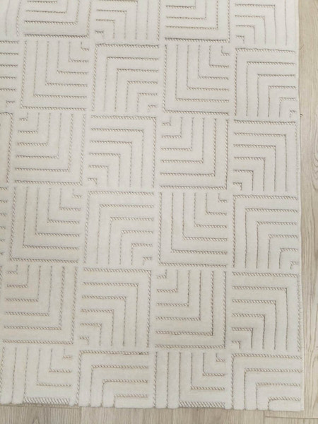 Изображение товара Ковер Radjab Carpet Сканди Сизаль Прямоугольник 10658A / 12290 (1.6x3, Krem/Krem)