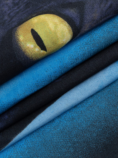 Изображение товара Комплект постельного белья Amore Mio Макосатин BZ Meow Double M / 92929  (синий)