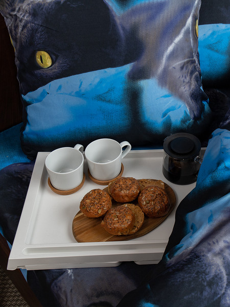 Изображение товара Комплект постельного белья Amore Mio Макосатин BZ Meow Double M / 92929  (синий)