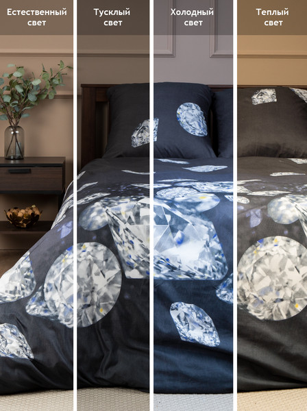 Изображение товара Комплект постельного белья Amore Mio Макосатин BZ Black Single M / 93795 (серый)